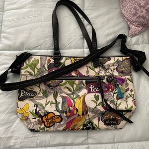 Sakroots Crossbody Large Tote Bag - Peace Print